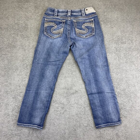Silver Jeans Womens W30 (Fits 30x25) Suki Blue Straight Leg Denim Y2K Style - Picture 2 of 14